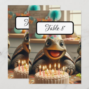Tarjetas de lugar de mesa de tortuga personalizado