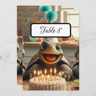Tarjetas de lugar de mesa de tortuga personalizado