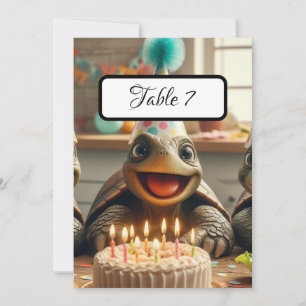 Tarjetas de lugar de mesa de tortuga personalizado