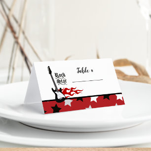 Tarjetas de lugar de música de estrella de rock ro