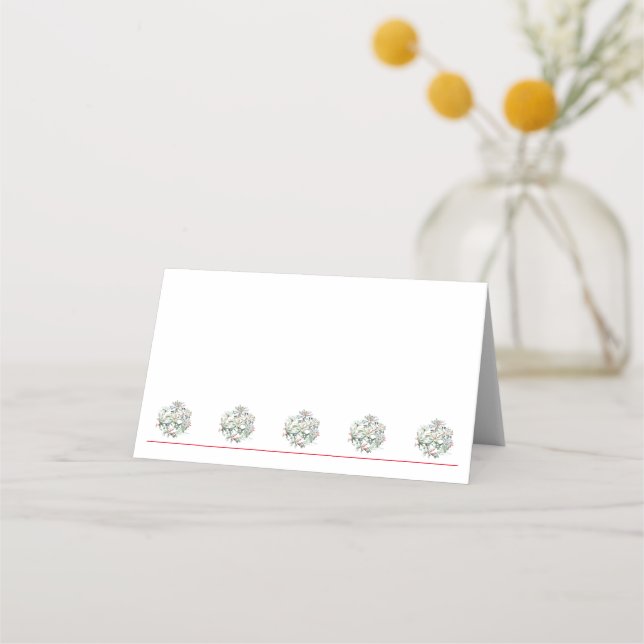 Tarjetas de lugar de nombre de Navidad (Anverso)