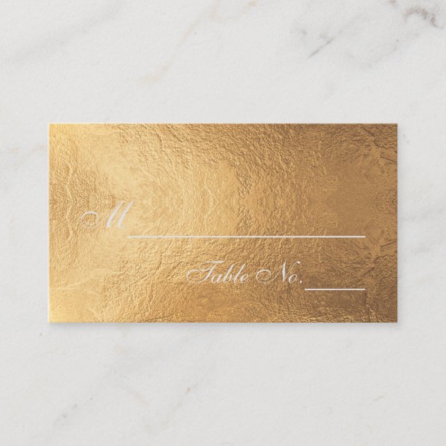 Tarjetas de lugar de PixDezines Gold/Faux Foil (Anverso)