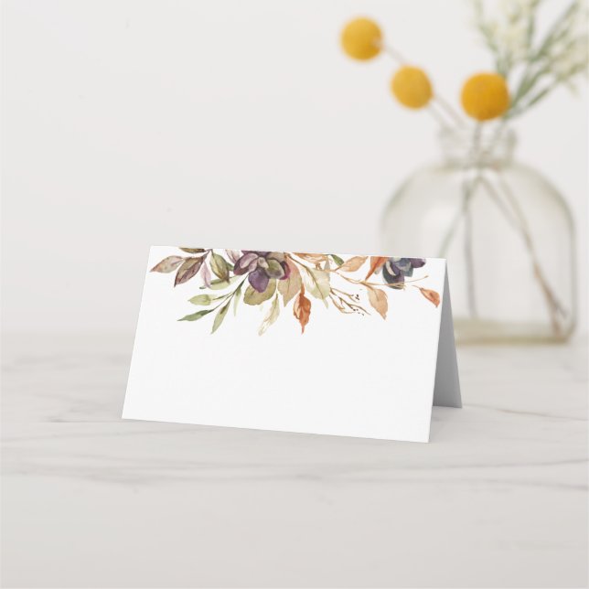 Tarjetas de lugar de suculento del follaje de colo (Anverso)