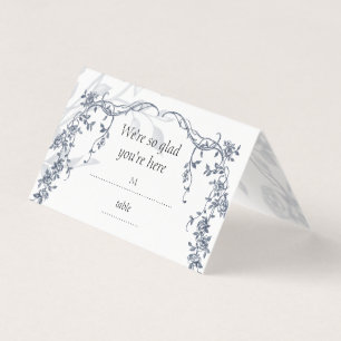 Tarjetas de lugar de tienda de campaña floral vint