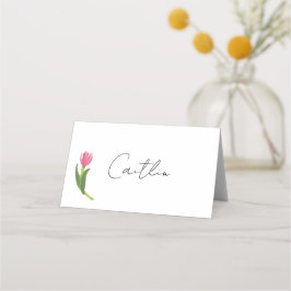 Tarjetas de lugar de Tulipán Rosa