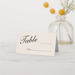 Tarjetas de lugar en blanco clásicas para boda