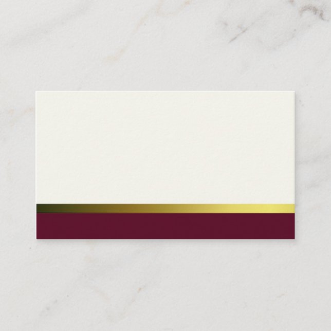 Tarjetas de lugar formal crema (Anverso)