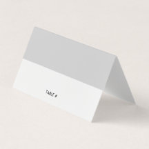 Tarjetas de lugar gris simple - plegado