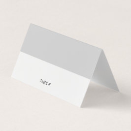 Tarjetas de lugar gris simple - plegado