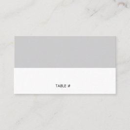 Tarjetas de lugar grises simples - planas