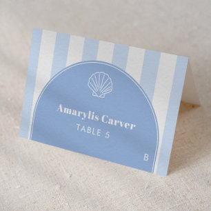 Tarjetas de lugar individuales para boda minimalis