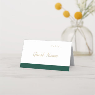 Tarjetas de lugar minimalista verde editable en co