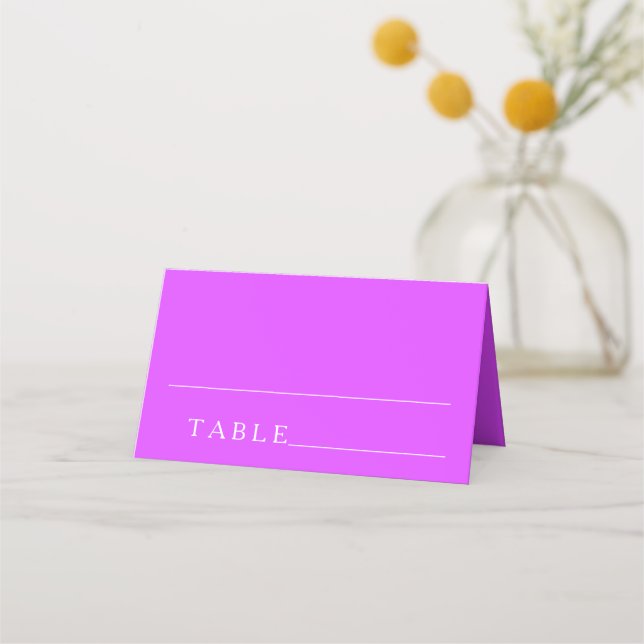 Tarjetas de lugar minimalistas sencillas para baby (Anverso)