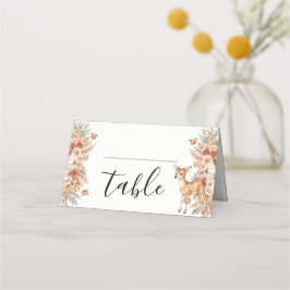Tarjetas de lugar para baby shower de calabaza de
