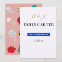 Tarjetas de Lugar para Bodas de Lujo | Floral Romá