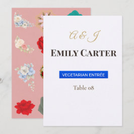 Tarjetas de Lugar para Bodas de Lujo | Floral Romá