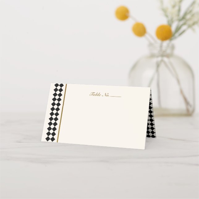 Tarjetas de lugar para la elección de la comida en (Anverso)