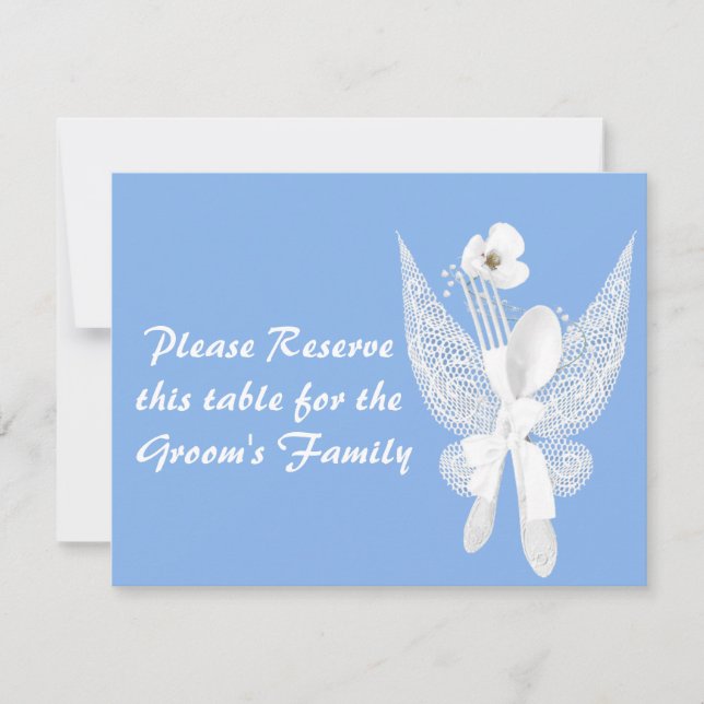 Tarjetas de lugar para mesa de boda (Anverso)