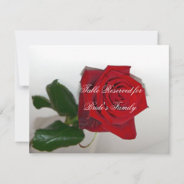 Tarjetas de lugar para mesa de boda (Anverso)