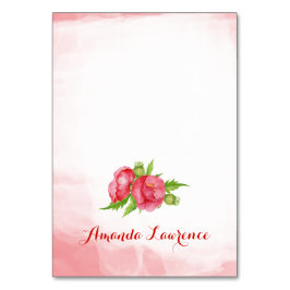 Tarjetas de lugar personalizadas de la amapola acu