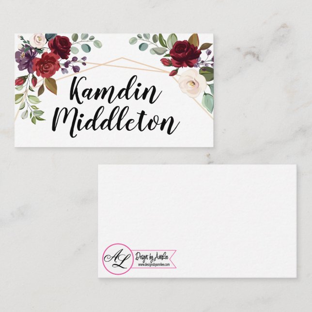 Tarjetas de lugar personalizadas Geometri de oro d (Anverso / Reverso)