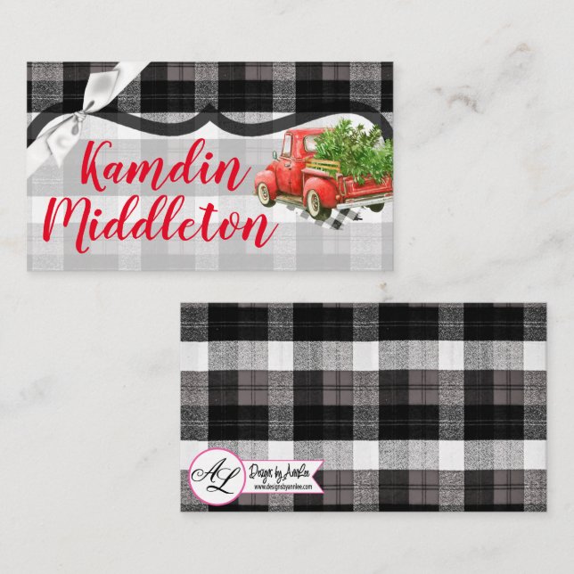 Tarjetas de lugar personalizadas XMAS Navidades de (Anverso / Reverso)