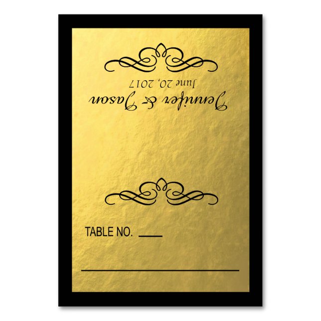 Tarjetas de Lugar Rápidamente Florecientes | negro (Anverso)