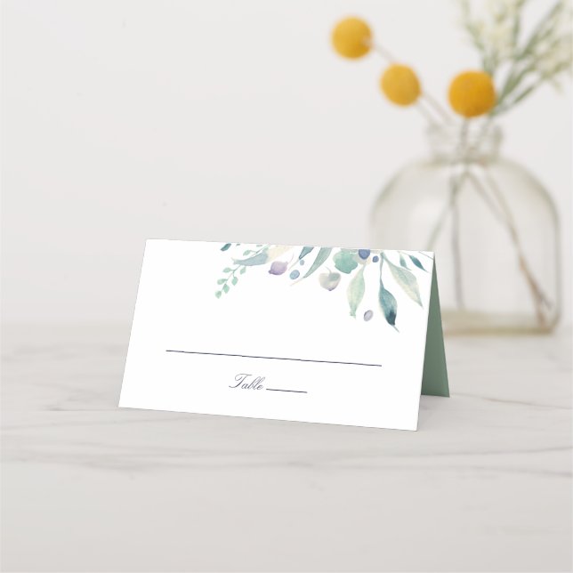 Tarjetas de Lujo Boda plegado floral plegable (Anverso)