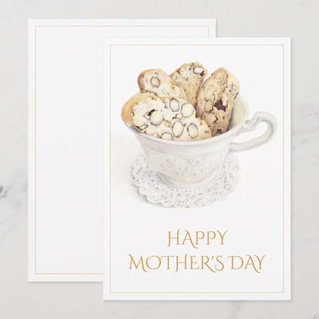 TARJETAS DE MAMÁ BISCOTTI 5x7 plana (Anverso / Reverso)