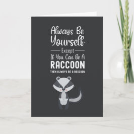Tarjetas de Mapache Adorable Humor de Animal Diver
