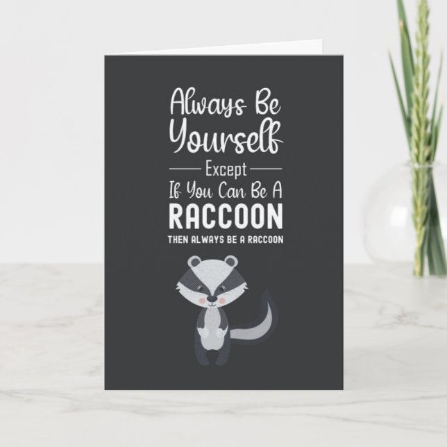 Tarjetas de Mapache Adorable Humor de Animal Diver (Anverso)