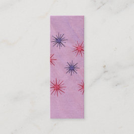 Tarjetas de marcador mini, patrón de flores rojas 