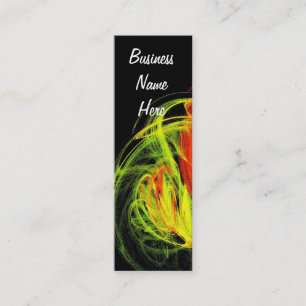 Tarjetas de marcadores de Swirls Green naranja