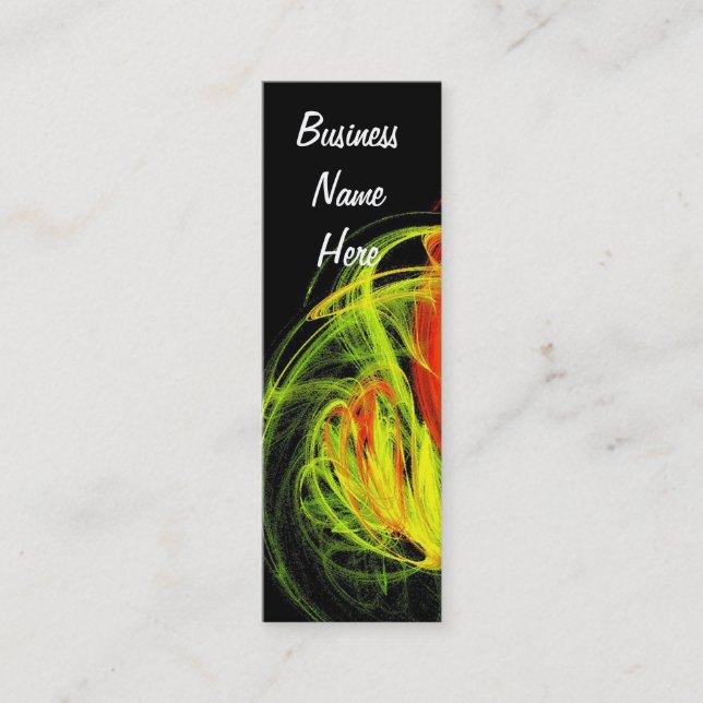 Tarjetas de marcadores de Swirls Green naranja (Anverso)