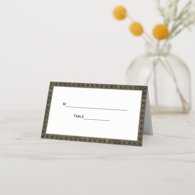 Tarjetas de marco Metalizado rivateadas con proble (Reverso)