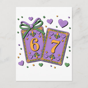Tarjetas de Mardi Gras Seis Siete Baraja Camionero