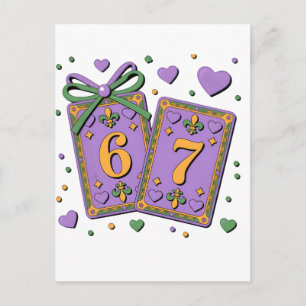 Tarjetas de Mardi Gras Seis Siete Baraja Camionero