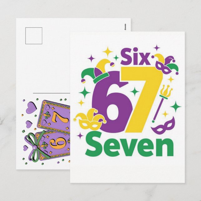 Tarjetas de Mardi Gras Six Seven Deck para Camione (Anverso / Reverso)