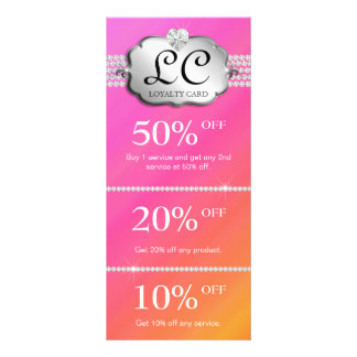 Tarjetas de marketing para joyas Naranja rosa