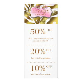 Tarjetas de marketing para joyas Salón de cebra de