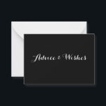 Tarjetas de matrimonio consejos y deseos<br><div class="desc">Tarjetas para que los bodas dejen consejos y deseos,  cambien el color de fondo y el texto para que se adapte a su ocasión. Colocar en una mesa de la recepción.</div>