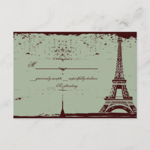 Tarjetas de matrimonio Eiffel Tower RSVP