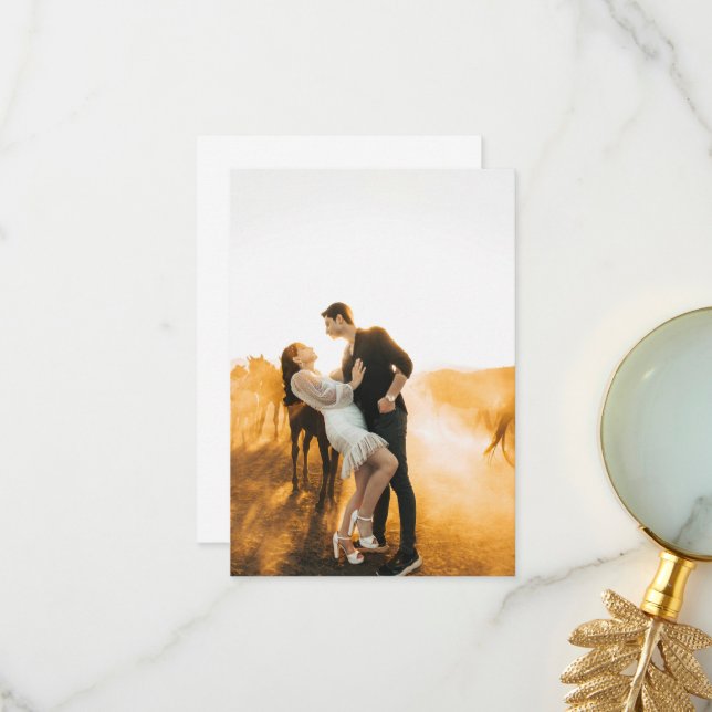 Tarjetas de matrimonio fotográfico personalizado (Anverso/Reverso In Situ)