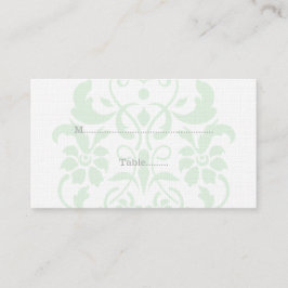 Tarjetas de matrimonio Mint Green Subtle Damask