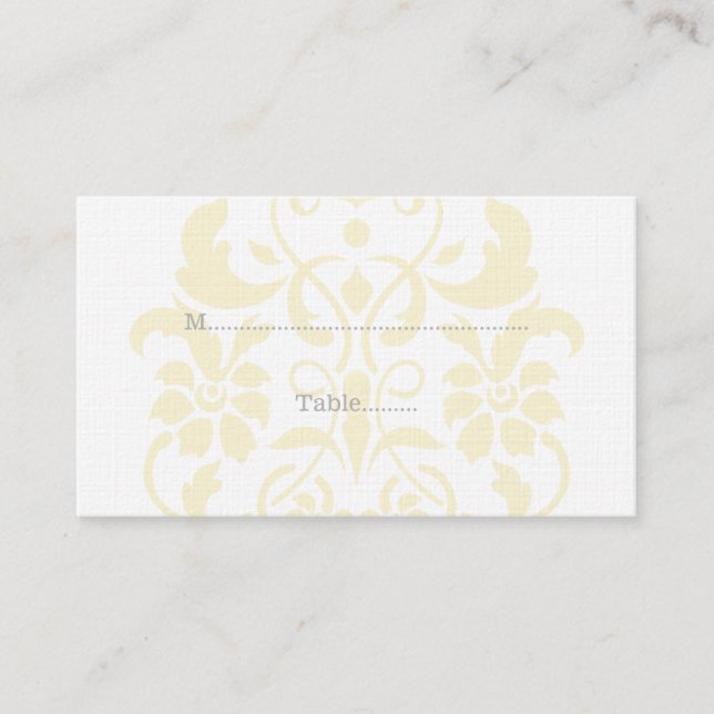 Tarjetas de matrimonio para damasquinados amarillo (Anverso)