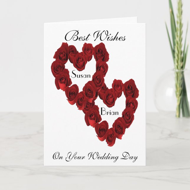 Tarjetas de matrimonio para la novia y el novio (Anverso)