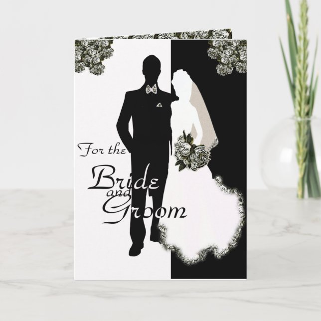 Tarjetas de matrimonio para la novia y el novio (Anverso)