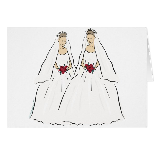 Tarjetas de matrimonio para lesbianas (Anverso (Horizontal))