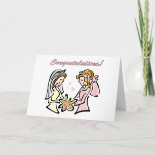 Tarjetas de matrimonio para lesbianas - en blanco