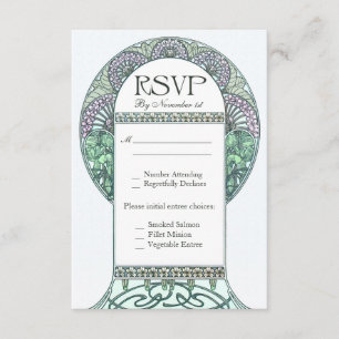 Tarjetas de matrimonio RSVP de Jardín encantado